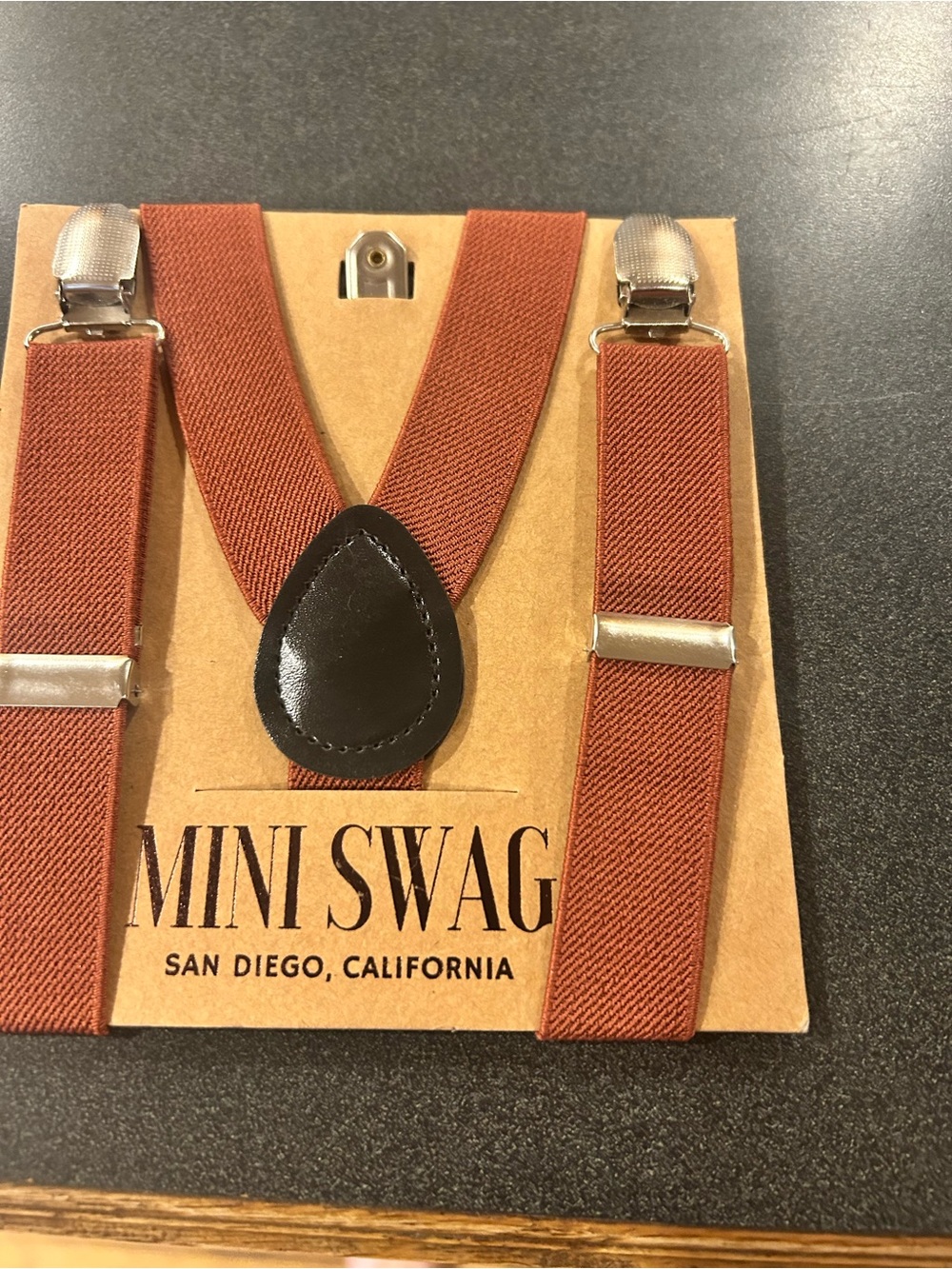 Baby Rust Brown Suspenders